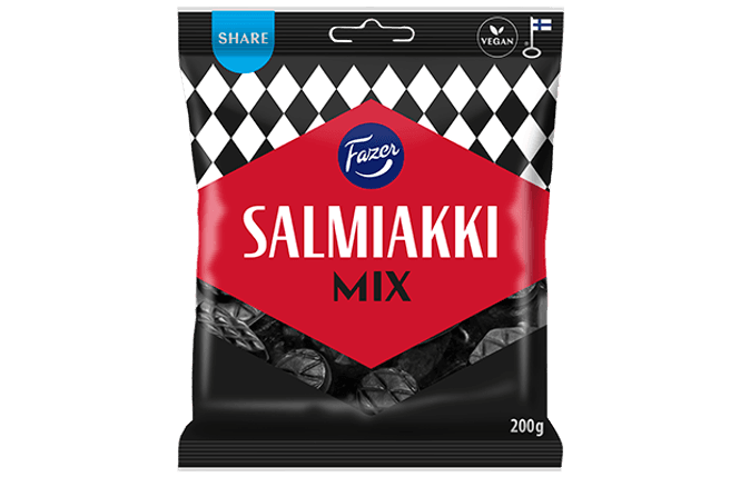 Huvudbild Salmiakki Mix 200gr Fazer