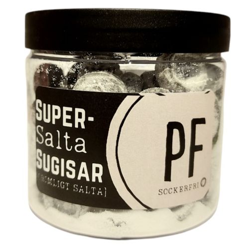 Supersalta Sugisar (sockerfri) 120gr Pastillfabriken